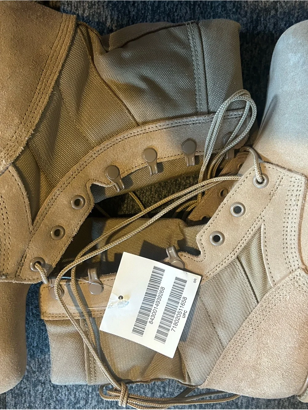 Vibram Mondo PT 8430 UFCW Men's Size 8 R Military Boots Steel Toe Tan Vibram New